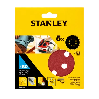 Disque abrasif Stanley STA32042-XJ 125mm K180 5 pcs