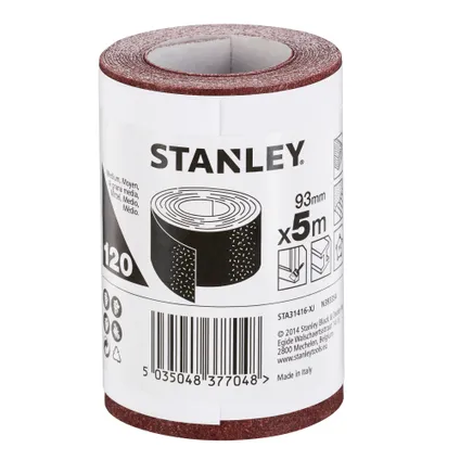 Rouleau de papier abrasif Stanley 93mmx5m K120