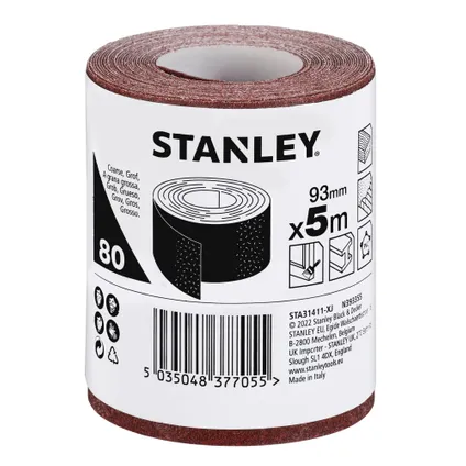 Stanley schuurpapier rol 93mmx5m K80