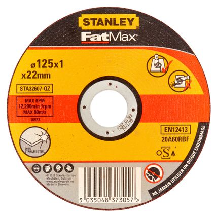 Disque à tronçonner Stanley 'FatMax' inox 125 mm