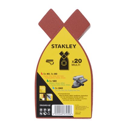 Stanley schuurvellen multischuurmachine STA32452-QZ assorti 20 stuks
