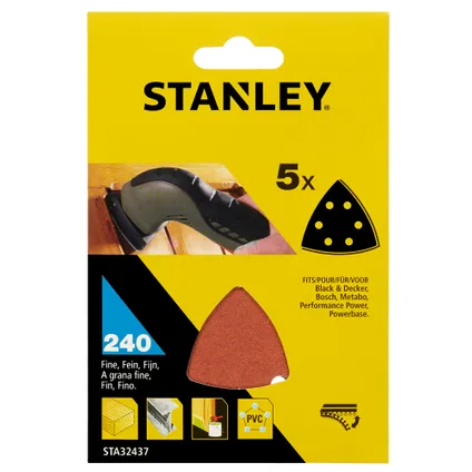 Patins de ponçage Stanley ponceuse de détail STA32437-XJ K240 5 pcs