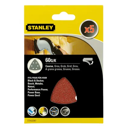 Patins de ponçage Stanley ponceuse de détail STA32367-XJ K60 5 pcs