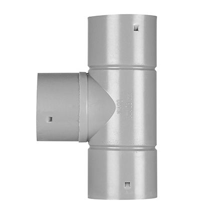 Martens T-stuk voor drainagebuis PVC grijs 100 mm