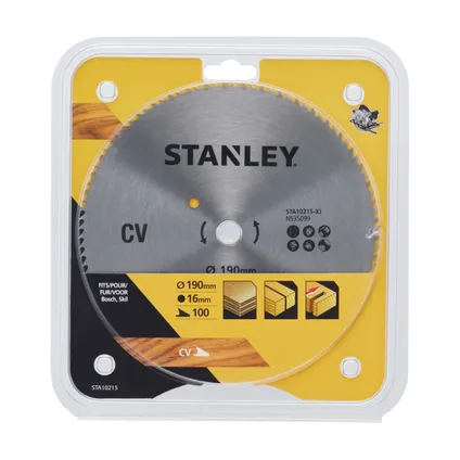 Stanley cirkelzaagblad STA10215-XJ Ø190mm fijn 100T