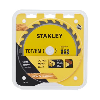 Stanley cirkelzaagblad 'TCT/HM' 210 mm