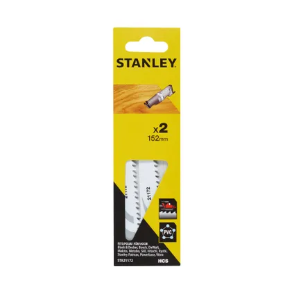 Stanley reciprozaagblad STA21172-XJ hout 2 stuks