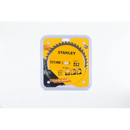 Stanley cirkelzaagblad STA13175-XJ TCT/HM Ø190mm fijn 40T 2