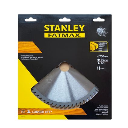 Lame de scie circulaire Stanley Fatmax STA15610-XJ TCT/TCG Ø250mm