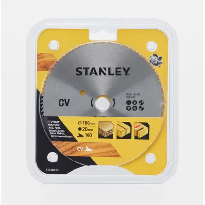Stanley cirkelzaagblad STA10165-XJ Ø160mm fijn 100T