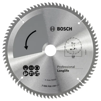 Gewoon Oriënteren Naar behoren Bosch cirkelzaagblad Precision 250mm