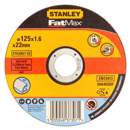 Stanley doorslijpschijf 'FatMax' aluminium 125 mm
