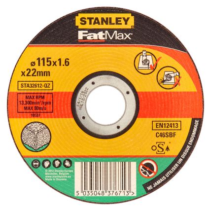 Stanley doorslijpschijf 'FatMax' 115mm