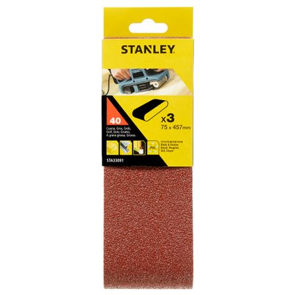 Stanley schuurbanden STA33091-XJ 75x457 K40 3 stuks