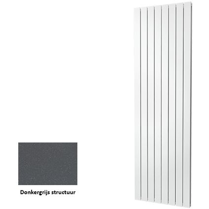 Plieger designradiator Cavallino Retto dubbel donkergrijs structuur 60cm