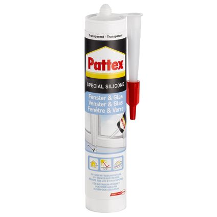 Pattex voegkit Venster & Glas Silicone transparant 300ml