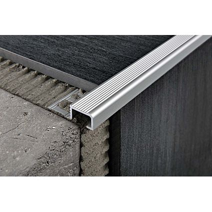 Nez de marche Progress profiles 'Probrastep' aluminium 10 mm 270 cm