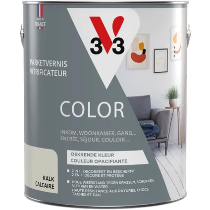 V33 Color parketlak zijdeglans kalk 2,5 L 3