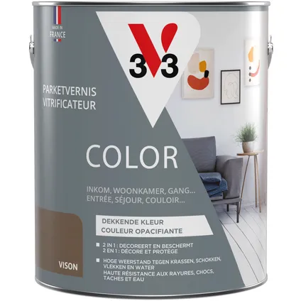 V33 vernis Parket Color vison zijdeglans 2,5L 3