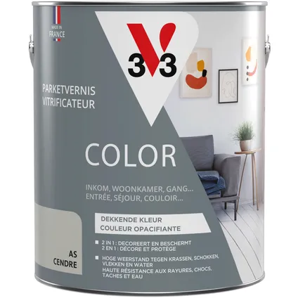 Vitrificateur V33 Parquet Color cendre satin 2,5L 3