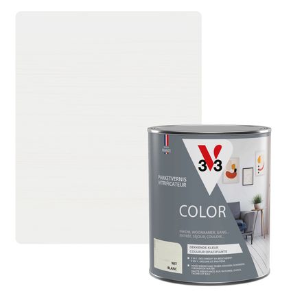 Vitrificateur parquet V33 Color blanc satiné 750ml