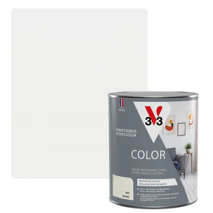 Vitrificateur parquet V33 Color blanc satiné 750ml