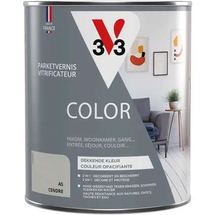 Vitrificateur parquet V33 Color cendre satiné 750ml 3