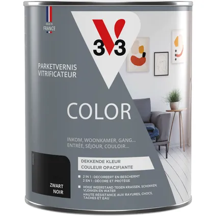 Vitrificateur parquet V33 Color noir satiné 750ml 3