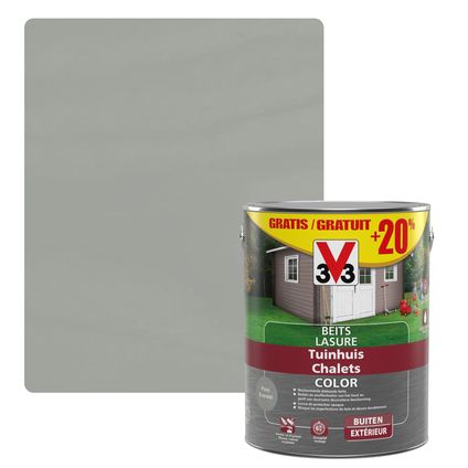 V33 beits Tuinhuis Color everest zijdeglans 2,5L + 500ml gratis