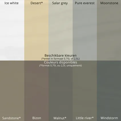 De V33 beits Tuinhuis Color salar grey zijdeglans 2,5L + 500ml 4