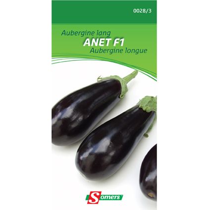 Sachet graines aubergine longue Somers 'Anet F1'