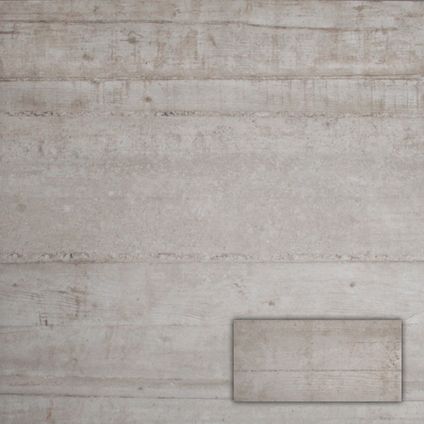 Wand- en vloertegel Betonage - Keramiek - Beige - 30,5x60,5cm - Pakketinhoud 1,1m²