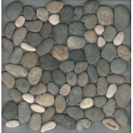 Mozaïektegel Pebblestone Mix - Natuursteen - 29,4x29,4cm - 1 stuk