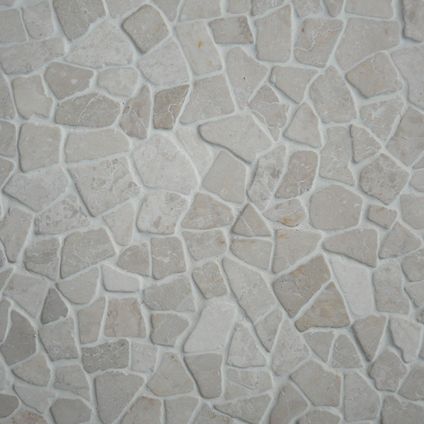 Mozaïektegel Progetto Beachstone - Natuursteen - Crème - 29,4x29,4cm - 1 stuk