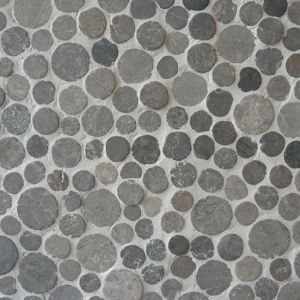 Mozaïektegel Coin - Natuursteen - Lichtgrijs - 29,4x29,4cm - 1 stuk