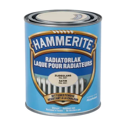 Laque radiateur Hammerite RAL9001 satin 750ml