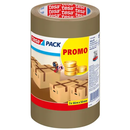 Tesa kleefband Promo Pack bruin 66mx50mm