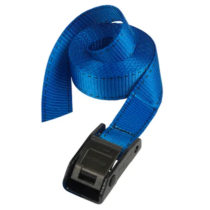 Master Lock sangle bagagère de 5 m x 25 mm en bleu, rouge ou vert; lot de 2