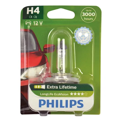 Ampoule voiture Philips 12342LLECOB1 H4 EcoVision 55W blister 2