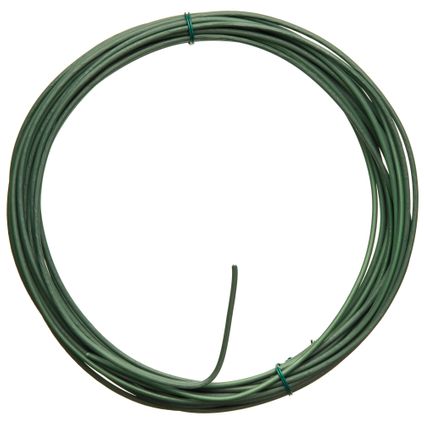 Cable fil de fer acier galvanisé plastifié vert - Ø2,7 mm x 25 m