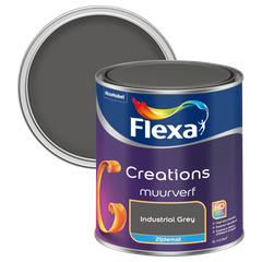 Praxis Flexa Creations muurverf zijdemat 3036 Industrial grey 1L aanbieding