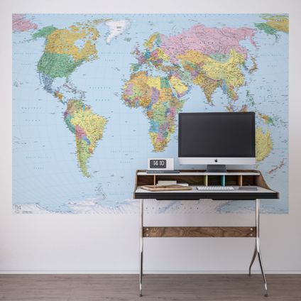Komar fotobehang World Map