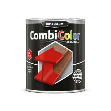 Primer antirouille et finition Rust-oleum Combicolor rouge brillant 750ml