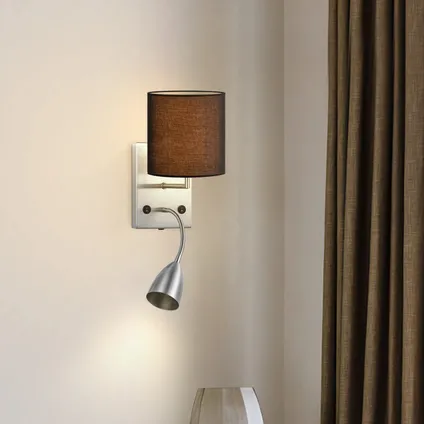 Home Sweet Home wandlamp Read 11/11/15cm - Geborsteld staal 2
