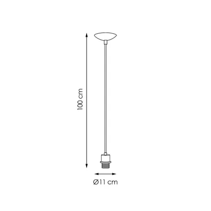 Home Sweet Home verlichtingspendel Basic 11/11/100cm-Geborsteld staal 4