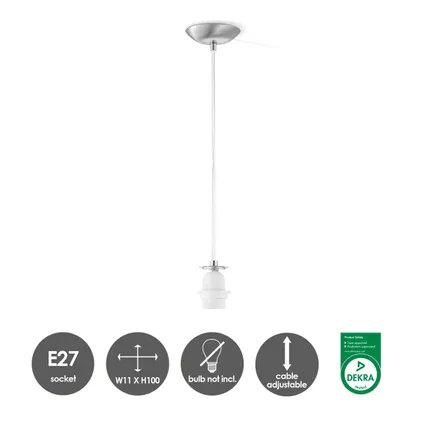 Home Sweet Home hanglamp Combi mat staal ⌀11cm E27 3