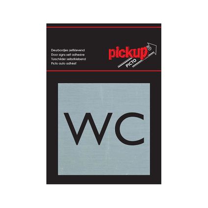 Plaque adhésive Pickup Route aluminium WC 80x80mm