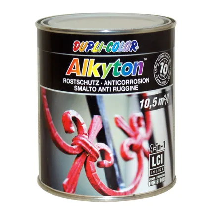 Peinture Dupli-Color Alkyton antirouille noir mat 750 ml