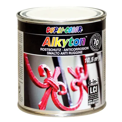 Peinture Dupli-Color Alkyton antirouille argent RAL 9006 brillant 250 ml