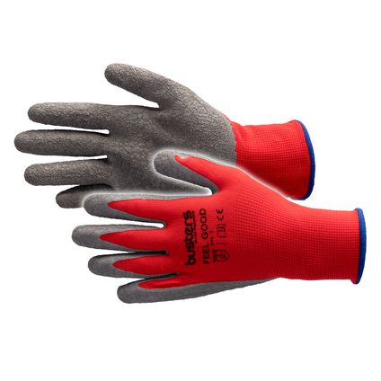 Busters handschoenen Feel Good nylon grijs/rood M8